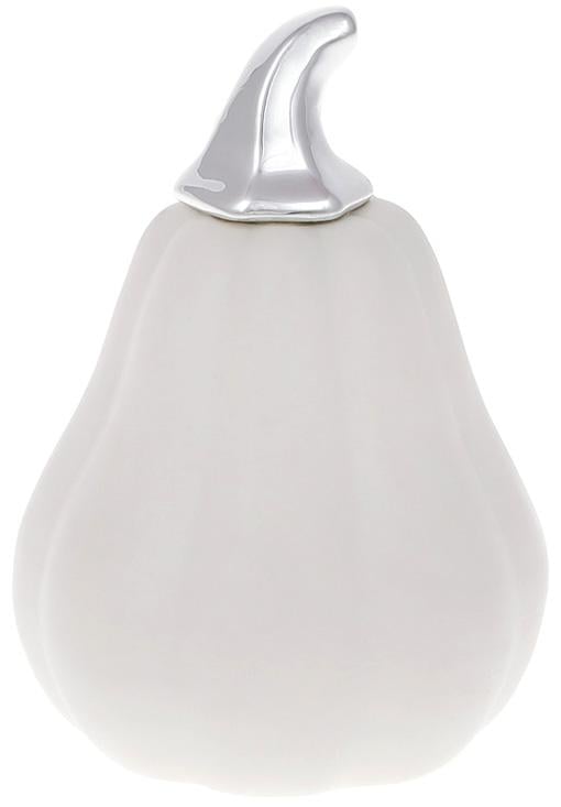 Фарфоровая фигурка Тыковка 8х8х11,4 см Белый глянец с серебром (BD-727-414)