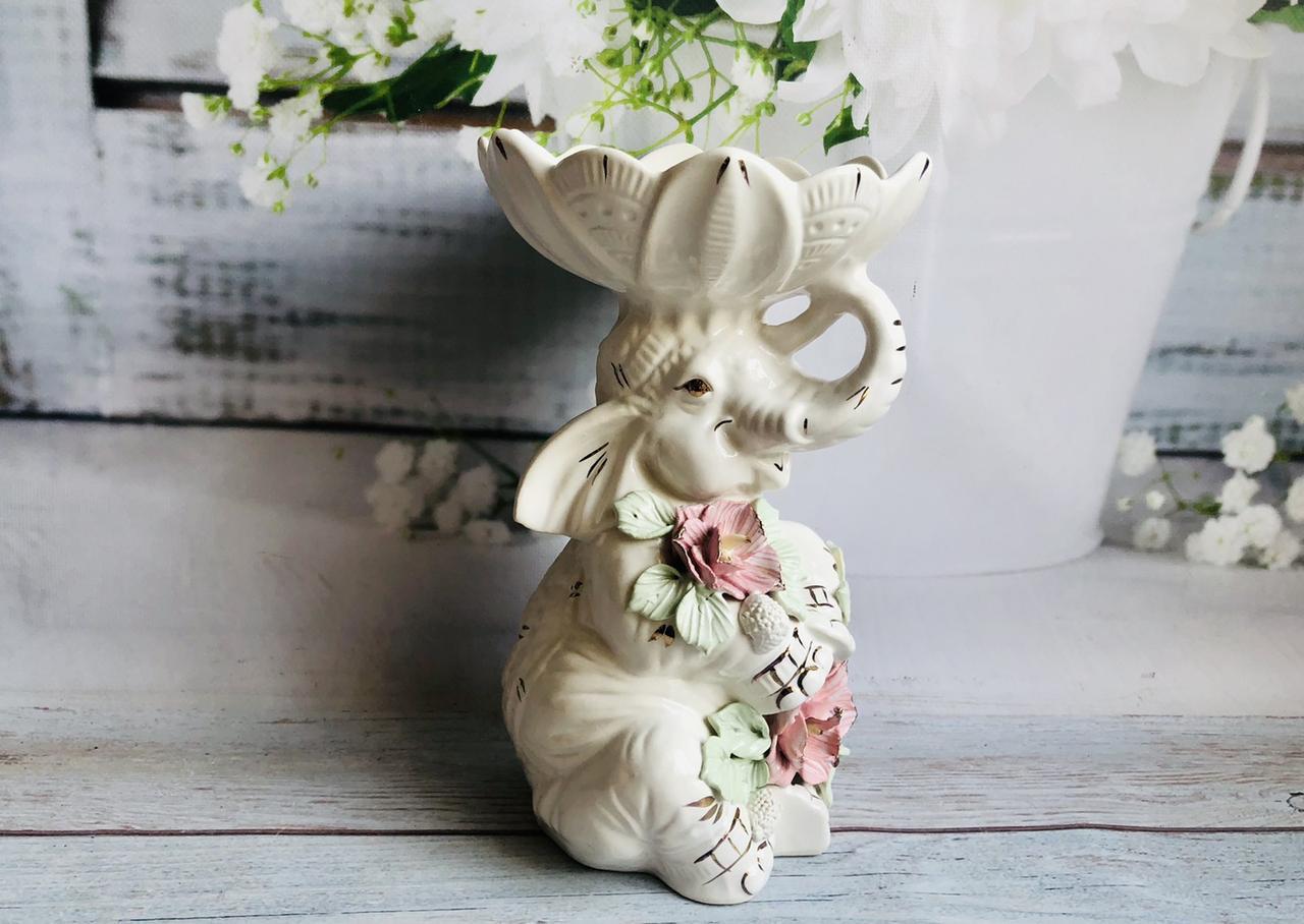 Конфетница Слон Вдохновение цветочная лепка 27x19x16 см (1418719956)