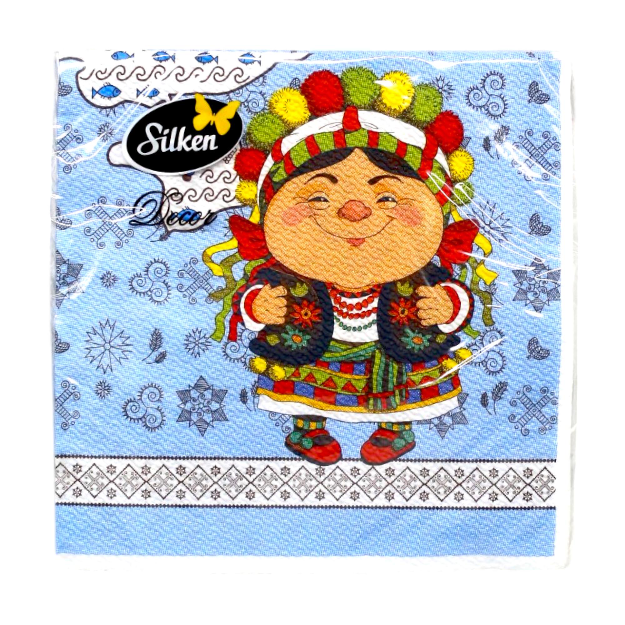 Салфетки бумажные Silken Украиночка 2 слоя 33x33 см 16 шт. (НФ-00008036)
