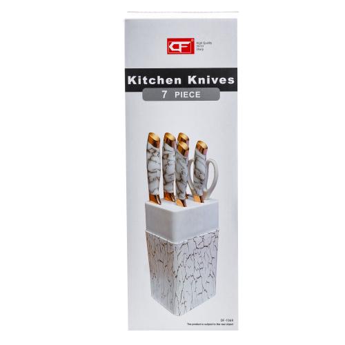 Набір кухонних ножів зі стругачкою із гарною підставкою для кухні з ножицями 6 пред. - фото 6 Набір кухонних ножів зі стругачкою із гарною підставкою для кухні з ножицями 6 пред. - фото 6