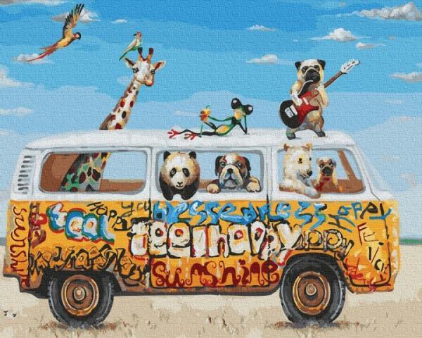 Картина по номерам Brushme Зверские гастроли 40х50 см в термопакете (BS26177-mt)