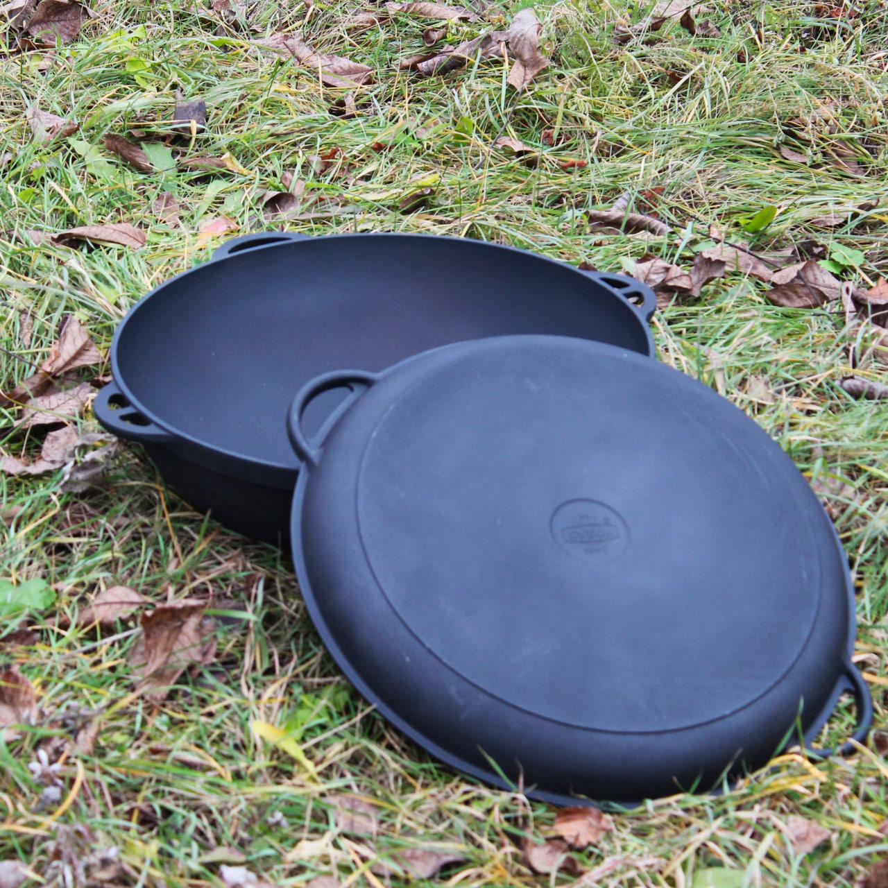 Котел чавунний азіатський з кришкою-сковородою (23190921) - фото 4