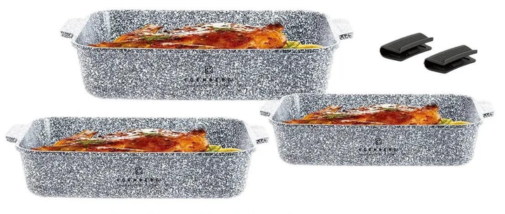 Набор жаровни Edenberg прямоугольная 3 шт. 3,2/4,0/4,7 л (EB-12130)