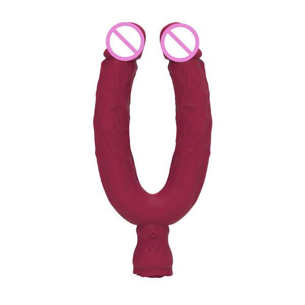 Вибратор двухсторонний Y-Lover Rose Bloom Бордовый (T00001151-1)