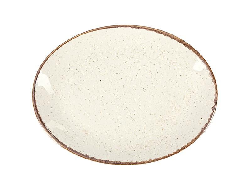 Тарелка фарфоровая мелкая овальная Porland 180 мм (112118/B)
