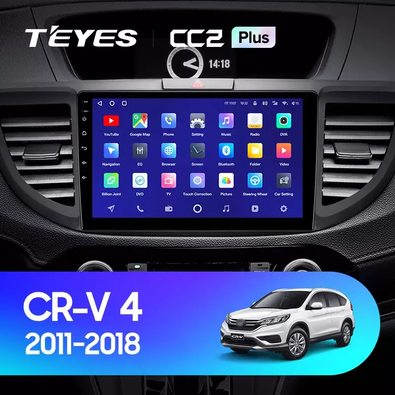 Автомагнітола штатна Teyes CC2 Plus для Honda CR-V 4 2011-2018 Android 3/32 Гб Wi-Fi/4G варіант C (1658949674) - фото 3