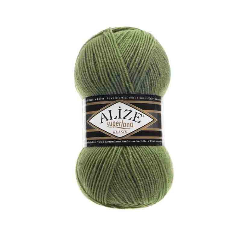 Пряжа Alize Superlana klasik 620 Оливковий