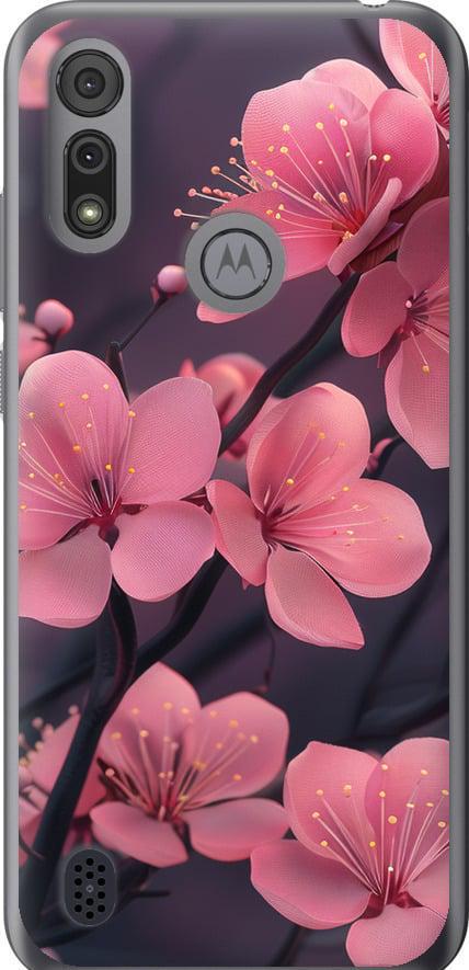 Чехол на Motorola E6s Пурпурная сакура (6075u-2001-42517)