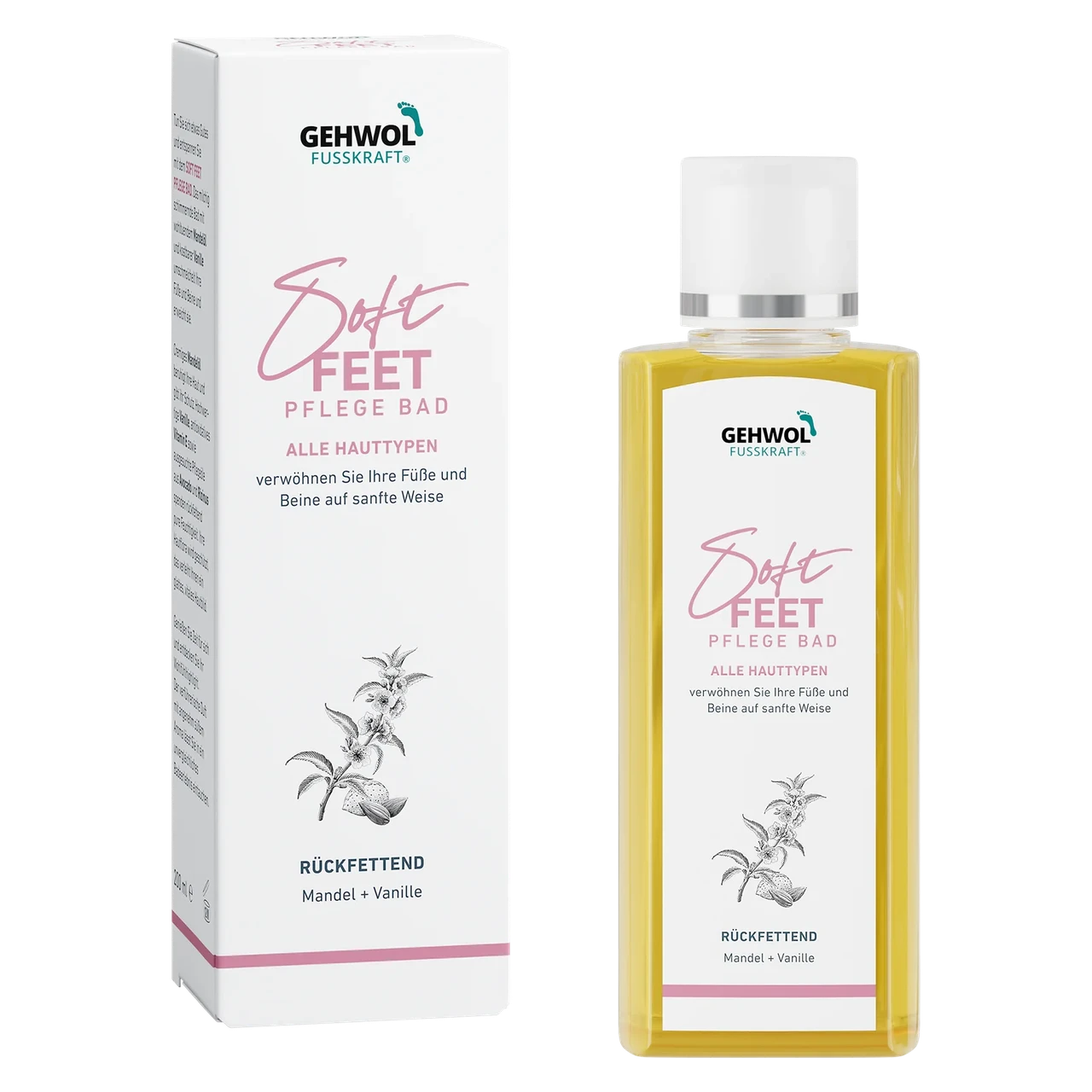 Ванна для ніг Gehwol Soft Feet Nourishing Bath Мигдаль та ваніль 200 мл