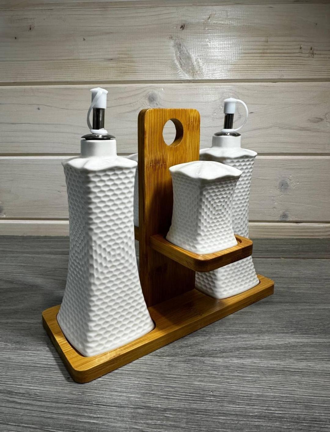 Набор для специй Jumbo Naturel на бамбуковой подставке 4 пр. (17712605) - фото 3 Набор для специй Jumbo Naturel на бамбуковой подставке 4 пр. (17712605) - фото 3