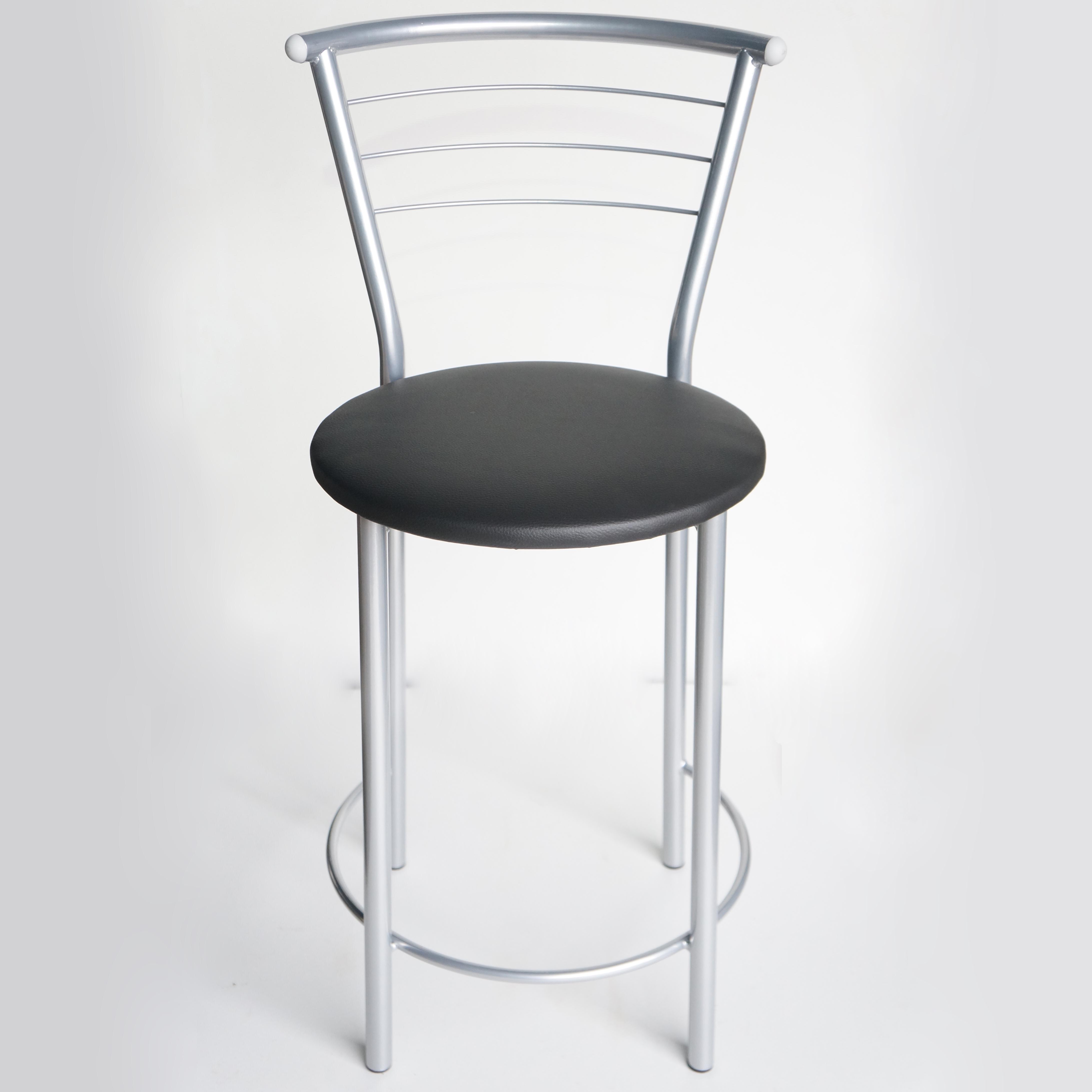 Полубарный стул АНТ Марко Алюминий/Черный (24341-99) - фото 2 Полубарный стул АНТ Марко Алюминий/Черный (24341-99) - фото 2