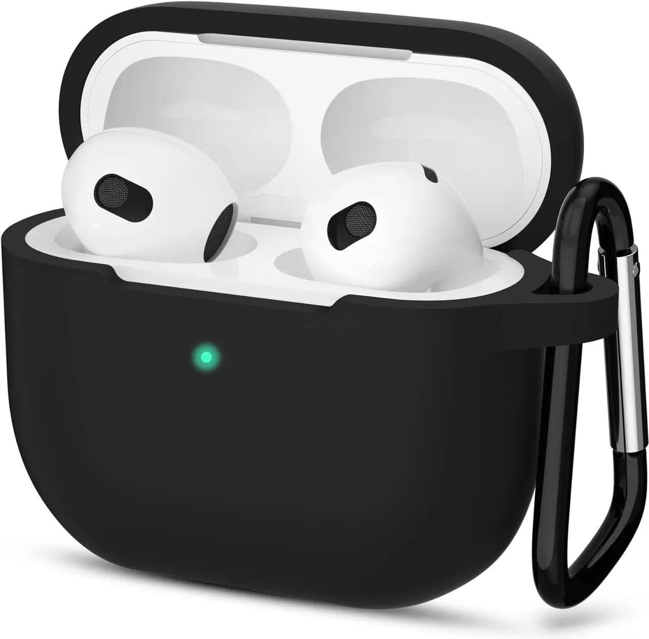 Чохол для навушників Apple AirPods 3 силіконовий Чорний (VANAX55001)
