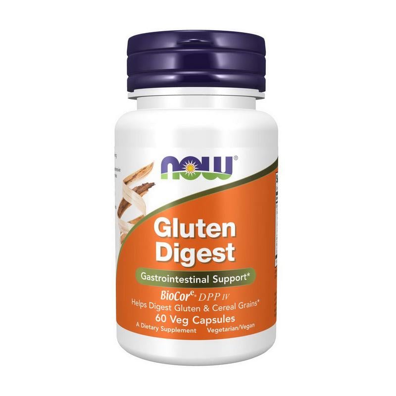 Ферменти для перетравлення глютену BioCore DPP IV NOW Gluten Digest 60 вег. капс.