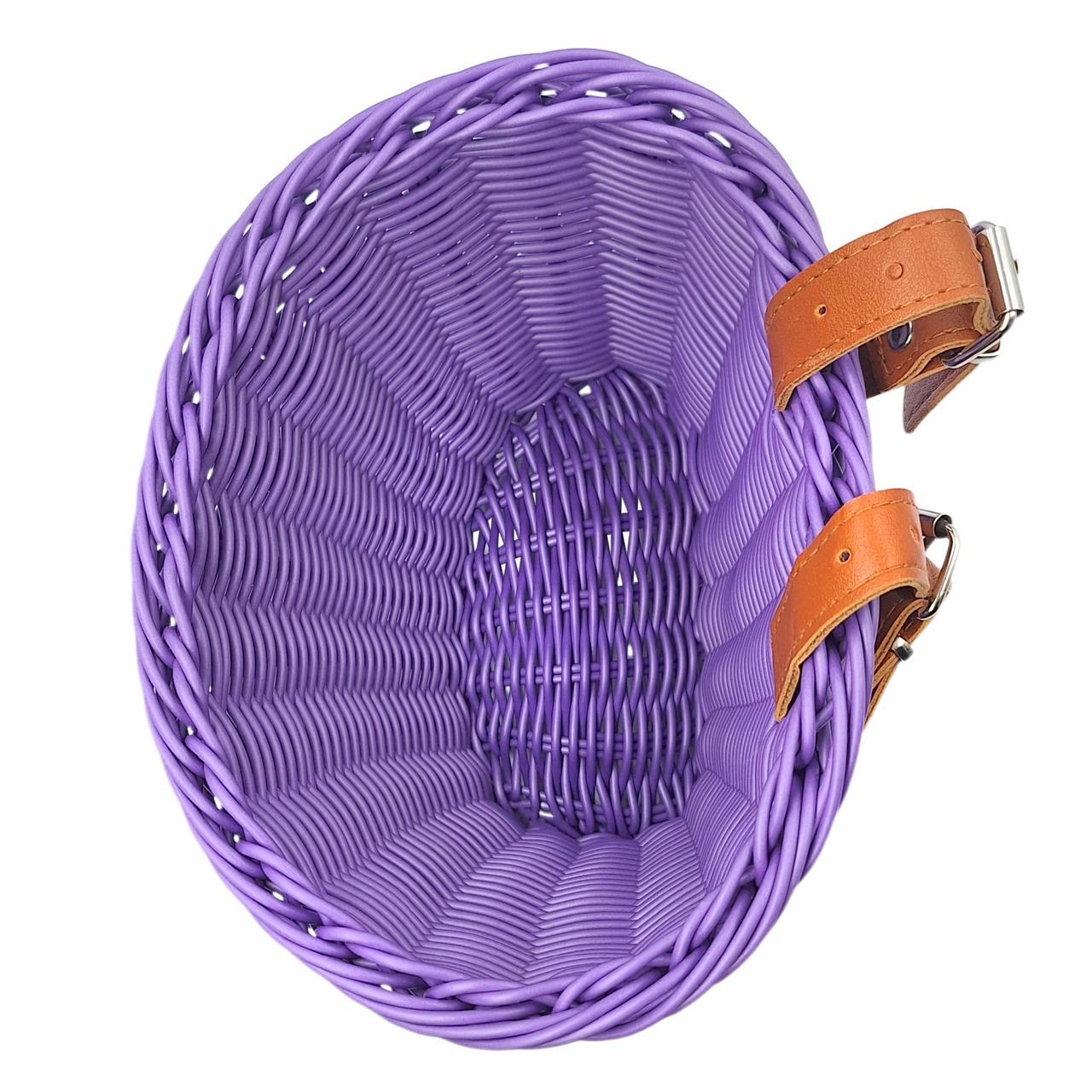 Кошик на дитячий велосипед/самокат плетений ретро 20х16х16 см Фіолетовий (G0001896) - фото 2 Кошик на дитячий велосипед/самокат плетений ретро 20х16х16 см Фіолетовий (G0001896) - фото 2