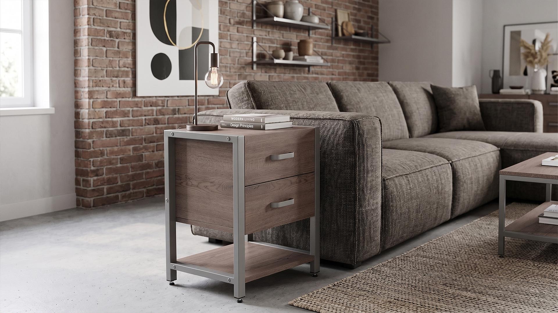 Тумба универсальная Ferrum-decor Вивьен ДСП 16 мм 2/1 50x41x40 Серый/Дуб Кремона Канолло (FRD-107799) Тумба универсальная Ferrum-decor Вивьен ДСП 16 мм 2/1 50x41x40 Серый/Дуб Кремона Канолло (FRD-107799)