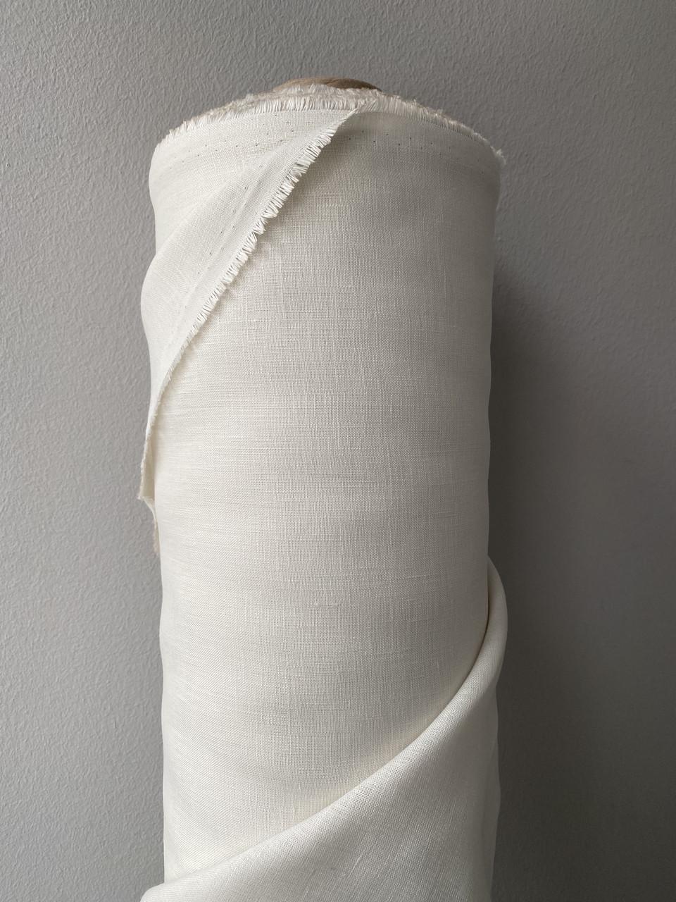Тканина сорочково-платтєва LINEN PLUS 100% льон пом'якшена 143 см 759 Екрю - фото 2 Тканина сорочково-платтєва LINEN PLUS 100% льон пом'якшена 143 см 759 Екрю - фото 2