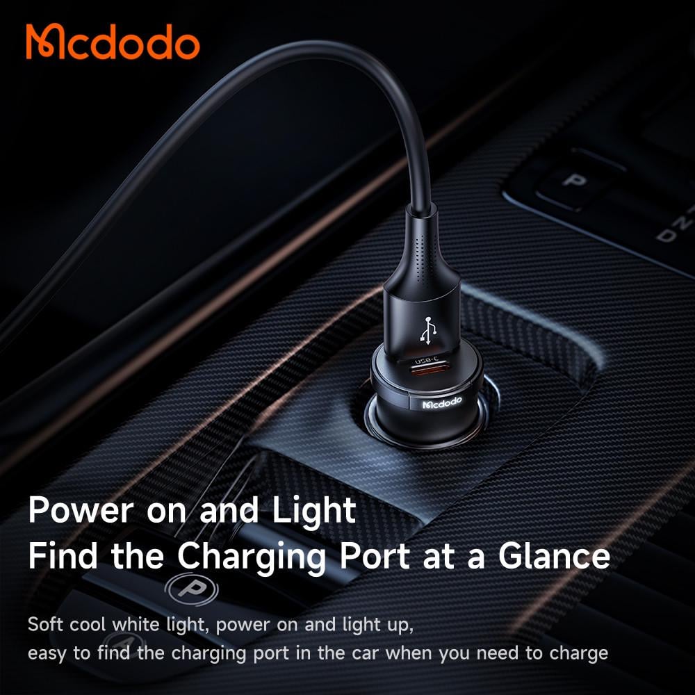 Зарядное устройство автомобильное Mcdodo 33W 3A Car Fast Charger с двумя портами USB-A/Type-C CC-2320 - фото 6