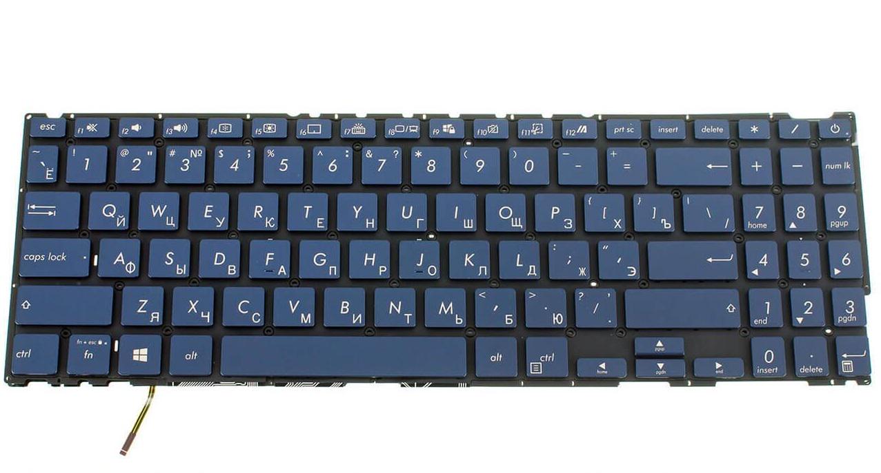 Клавиатура для ноутбука Asus U5300 U5300FD U5300FN с подсветкой клавиш матовая (0KNB0-563ARU00)