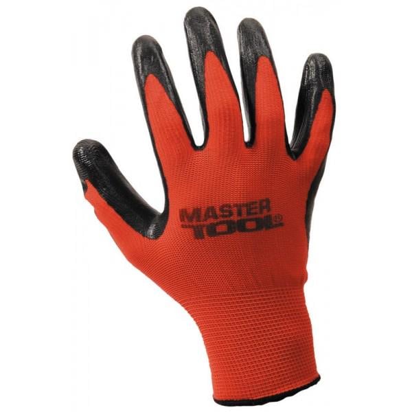 Рукавички трикотажні MasterTool GM 10" Червоний/Чорний (83-0401)