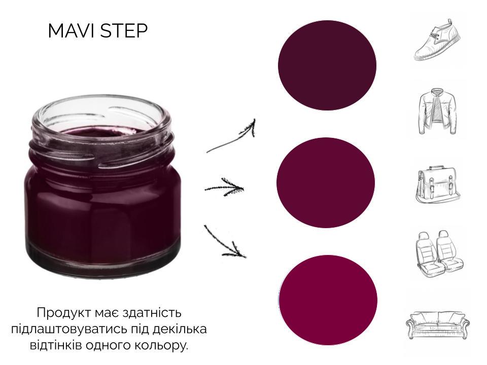 Крем для обуви и кожи Mavi Step Creme de Beaute 25 мл Бордовый (C01/154/025) - фото 3