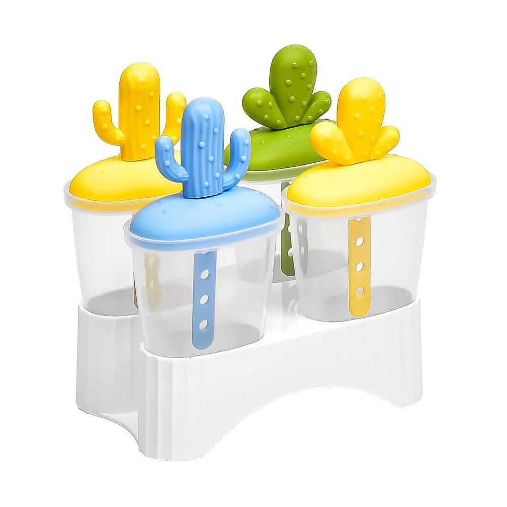 Набор форм для мороженого STENSON Кактус пластиковые 4 шт. (R90597)