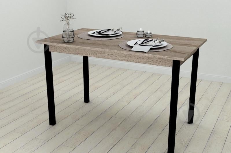 Стол кухонный Ferrum-decor Марио 75x120x60 Черный ДСП Сонома Трюфель 16мм (MAR0005)