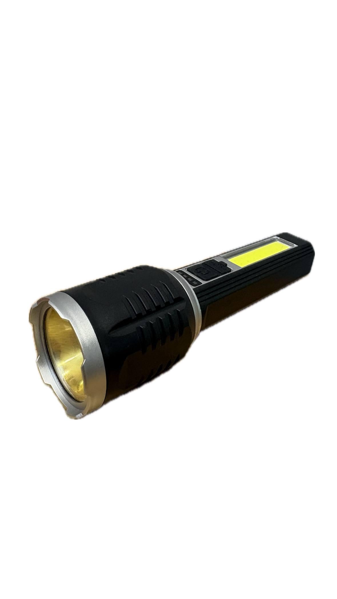 Ліхтар ручний з АКБ 18650 2202B COB та USB 1 LED/СОВ 4 режими