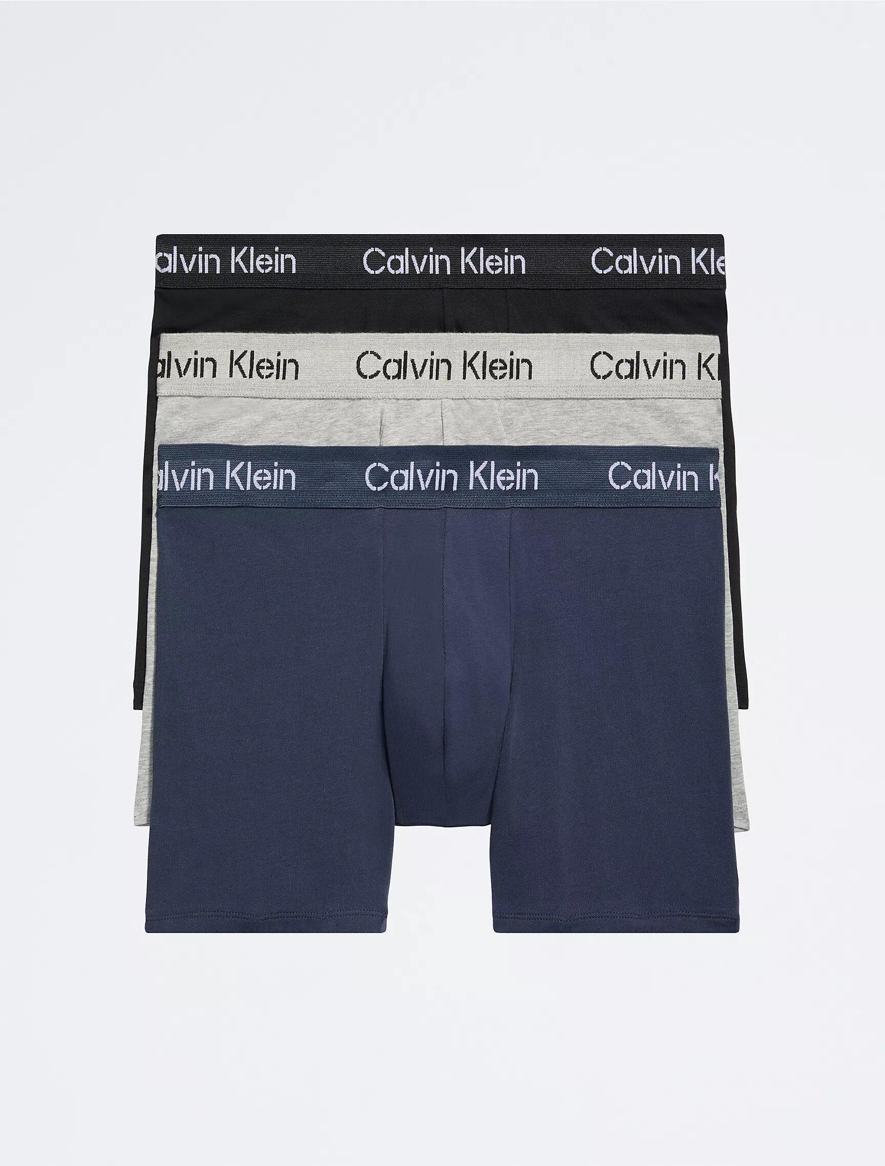 Набор трусов боксеры Calvin Klein р. M 3 шт. Разноцветный (CK-101) - фото 1