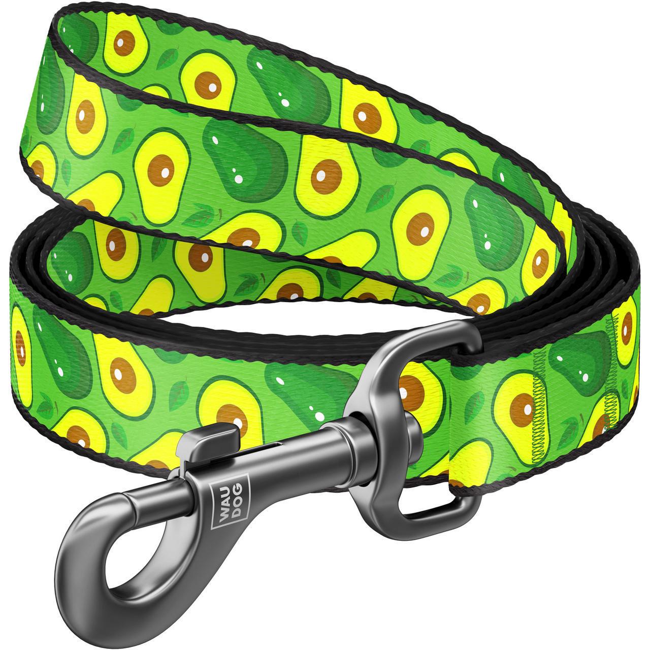 Поводок для собак нейлоновый Waudog Nylon Авокадо 122 см 20 мм (4923)
