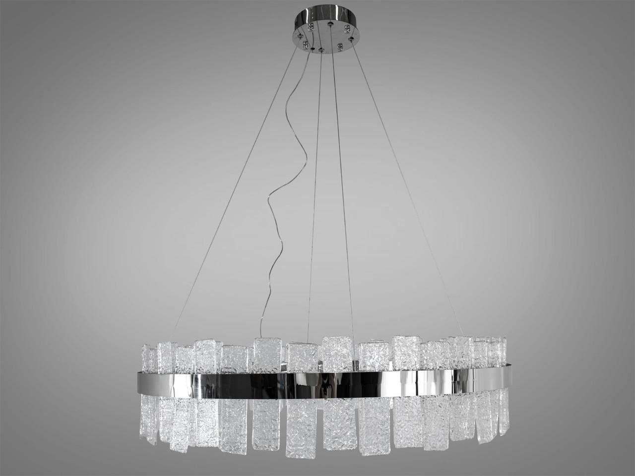 Люстра кришталева світлодіодна Diasha 109 Вт 80 см Хром (817/800CH)