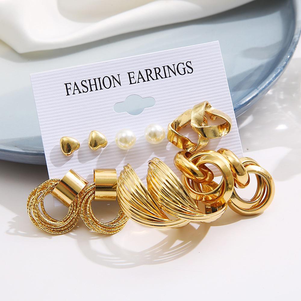 Сережки жіночі 14903 3 шт. Золотистий (4997059) - фото 3 Сережки жіночі 14903 3 шт. Золотистий (4997059) - фото 3