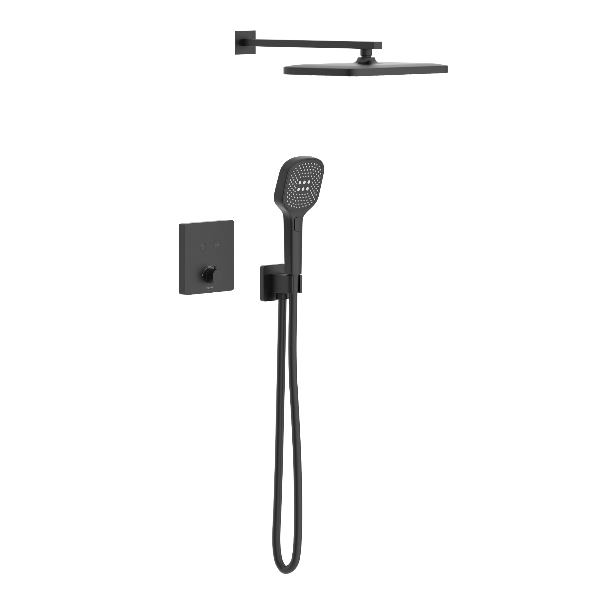 Душевая система Imprese Bilovec Clicl с термостатом латунь Черный матовый (t04800910SAC)