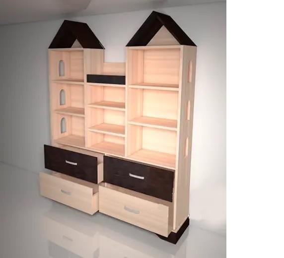 Дитяча Шафа-замок Design Service Максі DS-05 Дуб молочний