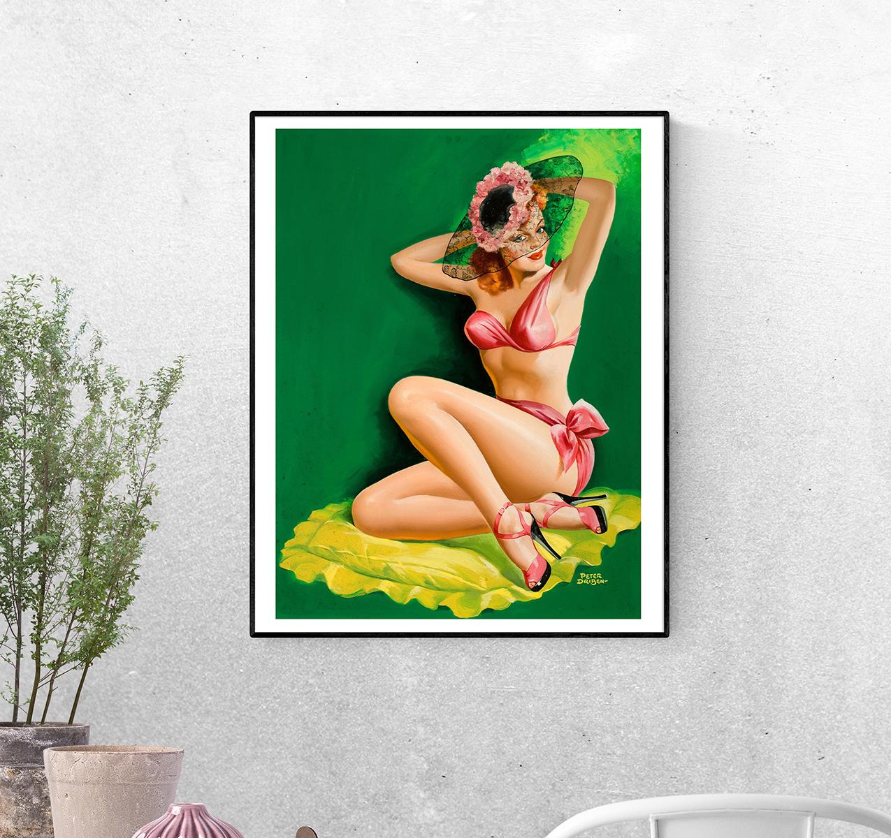 Постер В шляпе Питера Дрибена формат А-2 (pin_up0030015_Poster)