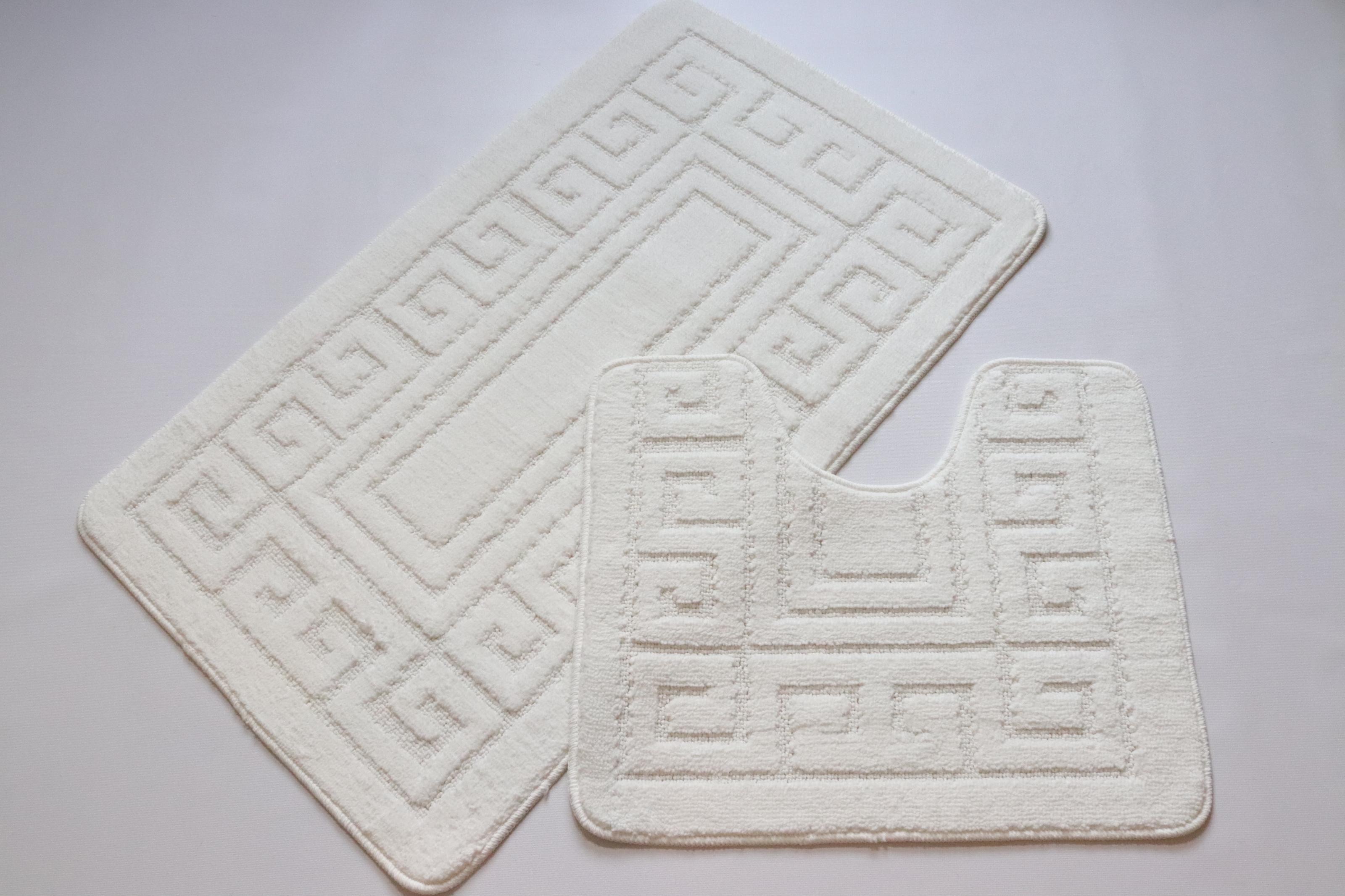 Набір килимків у ванну та туалет Vonaldi 80x50/40x50 см White (00165/s) - фото 2 Набір килимків у ванну та туалет Vonaldi 80x50/40x50 см White (00165/s) - фото 2