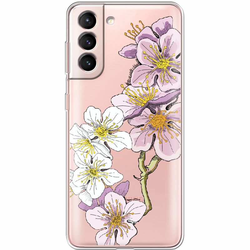 Чохол BoxFace Samsung G991 Galaxy S21 Cherry Blossom Прозорий силікон (41709-cc4-41709)