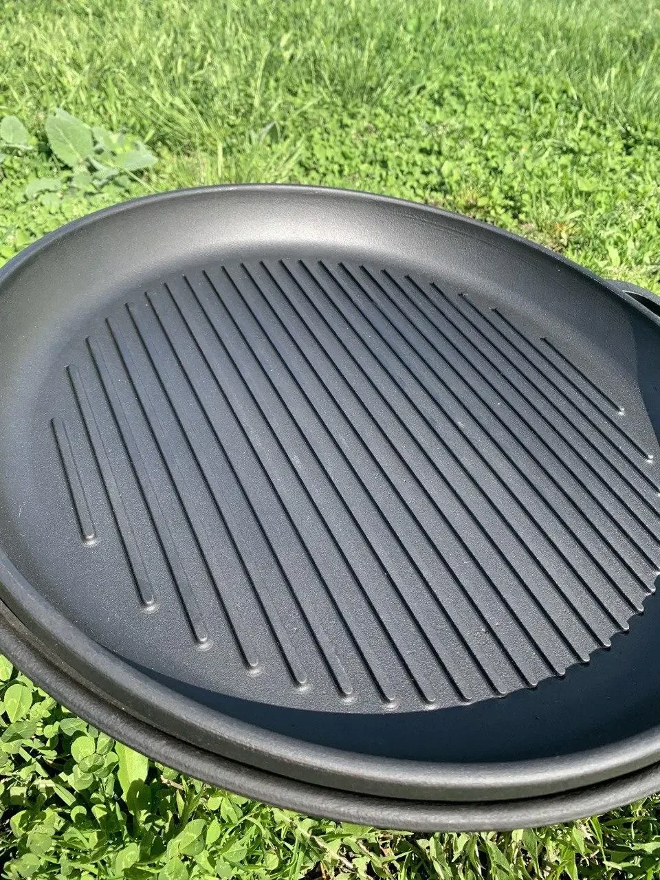 Казан чавунний Maysternya wok з кришкою-сковородою гриль з плоским дном 12 л (2565660354) - фото 5