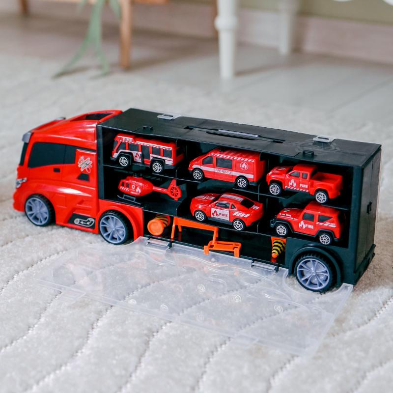 Набір вантажівка Транспортер TIR та автомобілі Woopie 11 пр. Червоний - фото 11 Набір вантажівка Транспортер TIR та автомобілі Woopie 11 пр. Червоний - фото 11