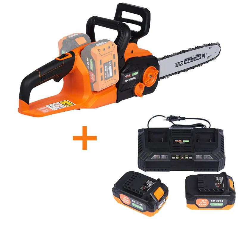 Цепная пила аккумуляторная SEQUOIA с АКБ и ЗУ SBC4014BSO-E2W (53097) - фото 4