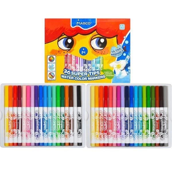 Фломастеры водозмывные Marco Jumbo Super Washable 36 цветов (1630-36CB)