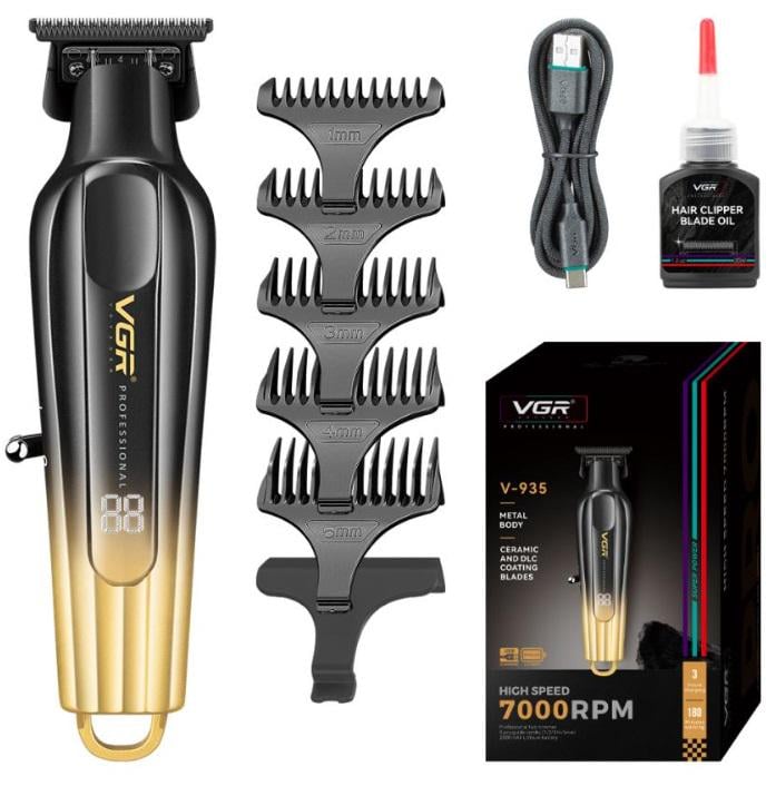 Тример VGR V-935 5 насадок Золото