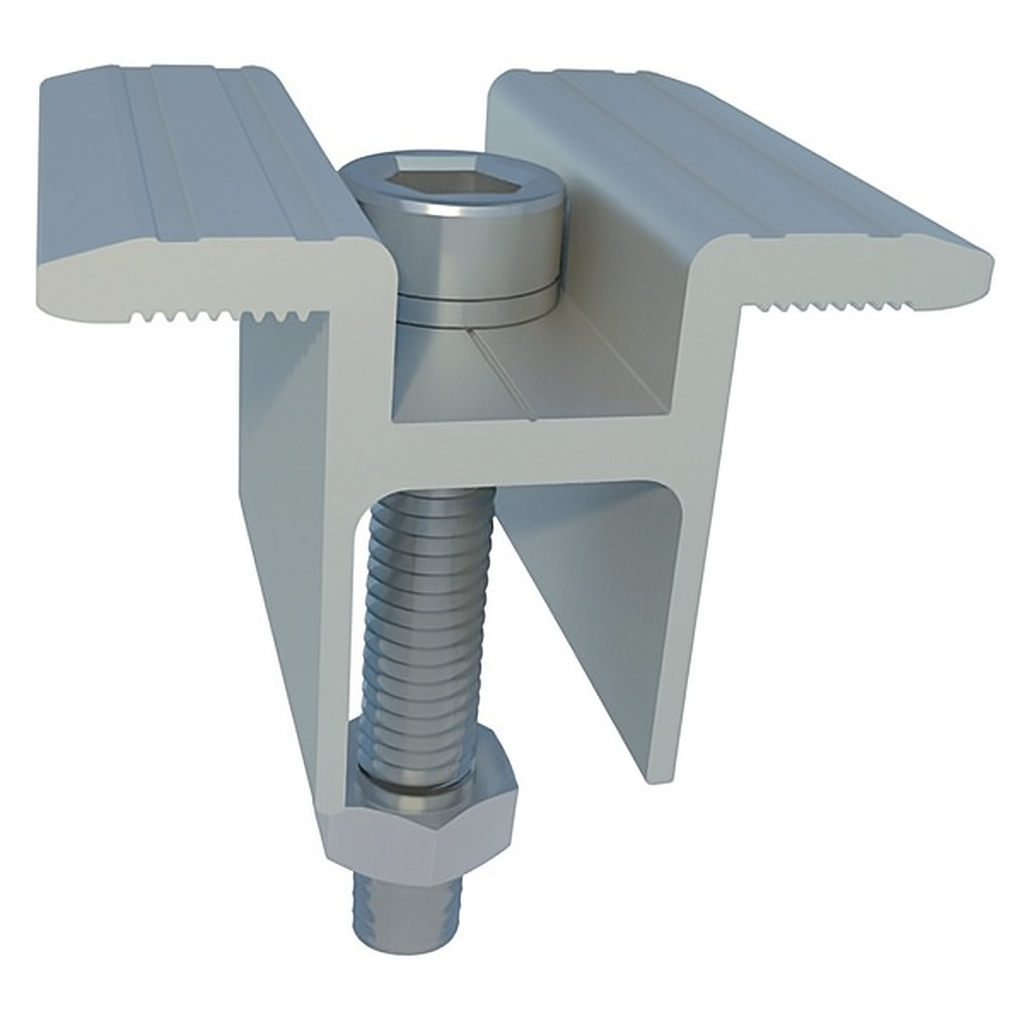 Притиск T-подібний UNI Ballast Fix для баластної системи 2 шт. Сірий (27918858)