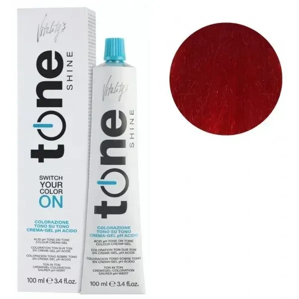 Гель-краска для волос тонирующая безаммиачная Tone Shine Vitality's Red Красный 100 мл