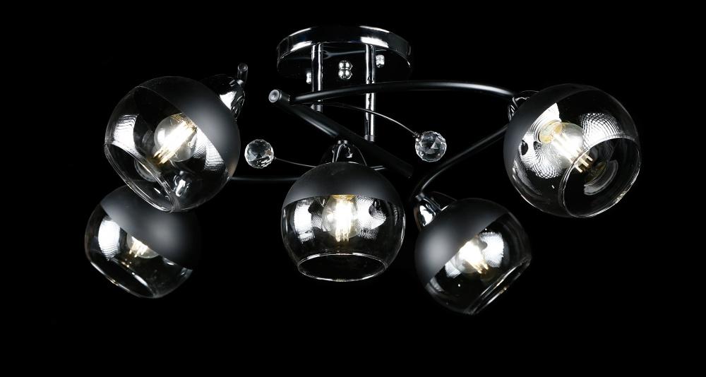 Люстра с плафонами Ray L7299/5 CR/BK (IR006387)