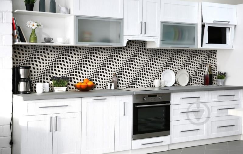 Скинали на кухню Zatarga «Объёмное сплетение» 600х2500 мм виниловая 3Д наклейка кухонный фартук самоклеящаяся