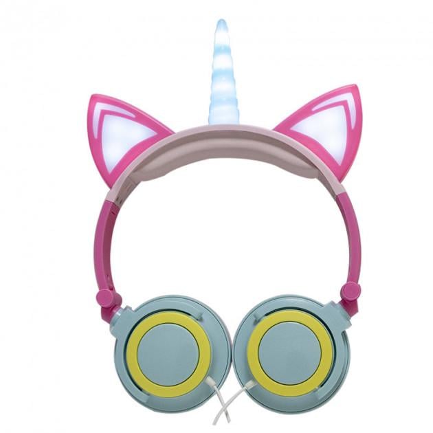 Наушники LINX Unicorn Ear Headphone LED Розово-Голубой (SUN4191) Наушники LINX Unicorn Ear Headphone LED Розово-Голубой (SUN4191)