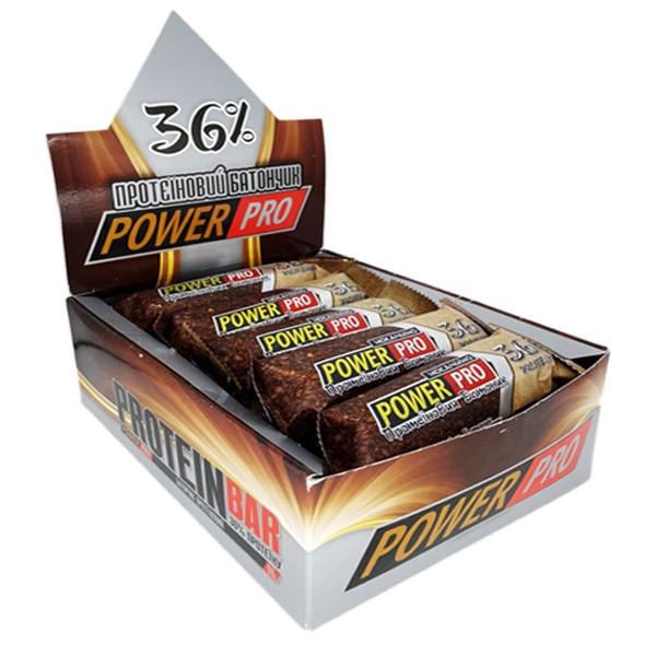 Протеїновий батончик Power Pro 36% 20х60 г Моккачино - фото 1