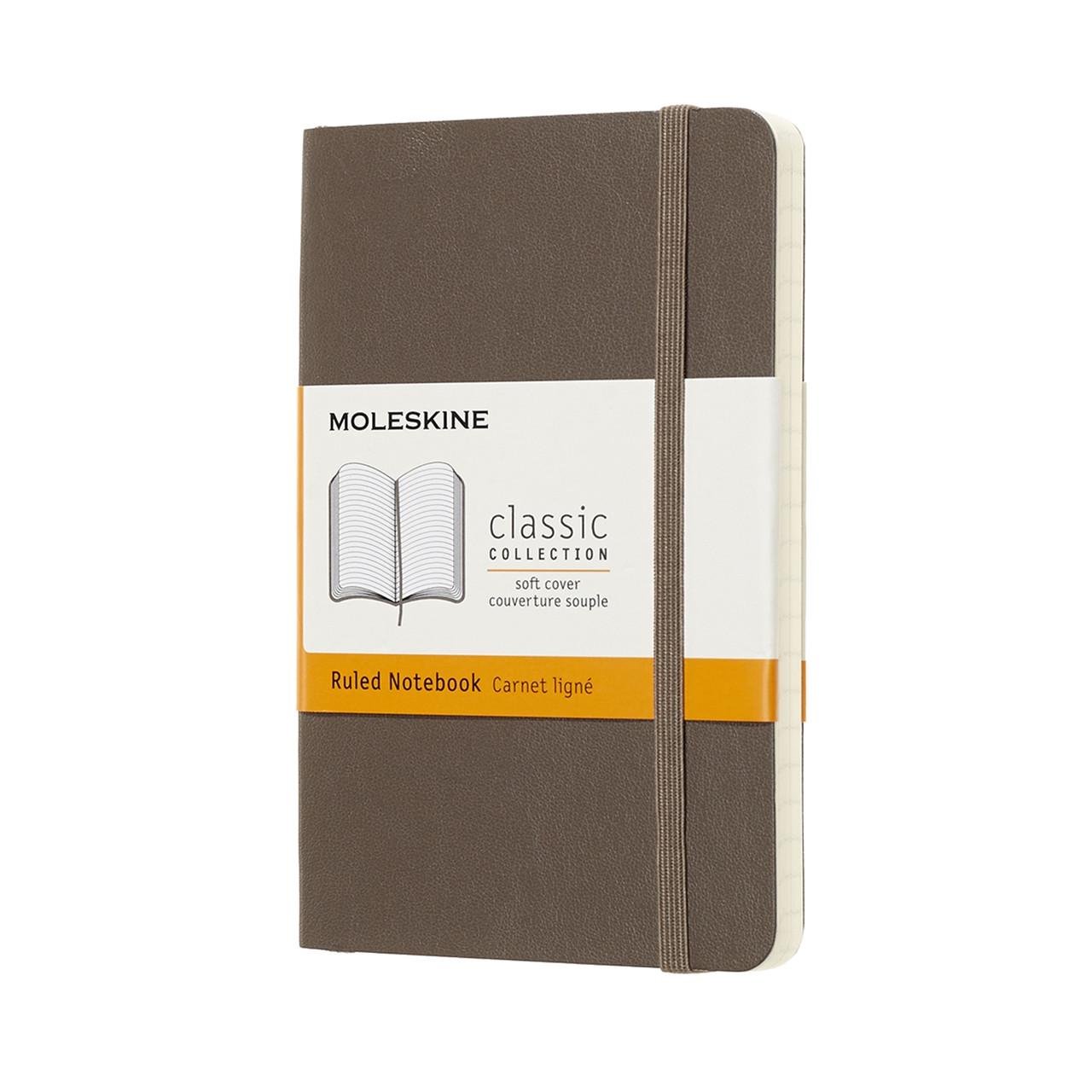 Блокнот Moleskine Classic карманный 9х14 см 192 страницы в линейку мягкая обложка Коричневый (8058341715475)