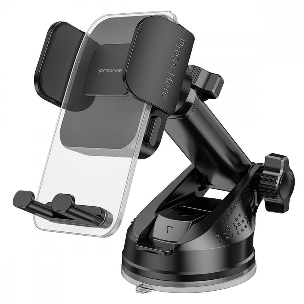 Автодержатель Proove Crystal Clamp Plus Suction Type Car Mount Black