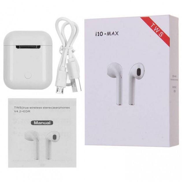 Навушники бездротові i10 max Bluetooth 5.0 White - фото 1